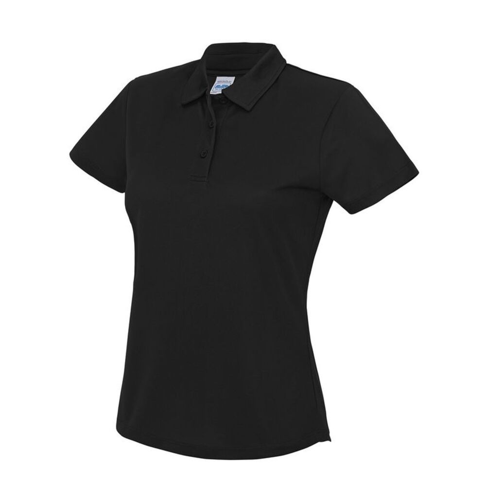 Awdis Womens/Ladies Moisture Wicking Lady Fit Polo Shirt / Jet Black